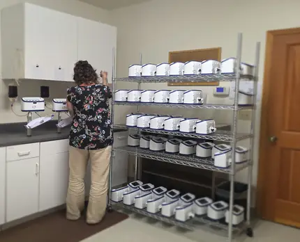 Quality assurance testing of finished HemoFlow units