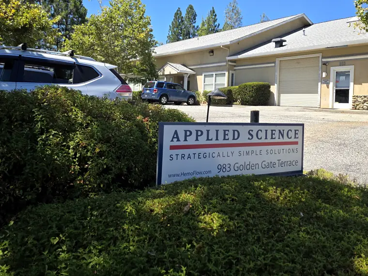The Applied Science building at 983 Golden Gate Terrace, Grass Valley, California